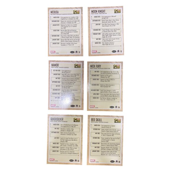 Marvel 75th Anniversary 2014 Trading Cards Set Of 24 Collectibles Featuring Icon - Picture 6 of 8